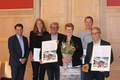 Teamet bag Retten i Svendborg modtog Svendborgs Arkitekturpris mandag den 2. oktober.