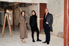 De to stiftere af Nordic Female Founders, Mia Wagner og Anne Stampe Olesen sammen med adm. direktør i Jeudan, Per W. Hallgren i Bredgade 45B, hvor Female Founders House åbner i juni 2022.