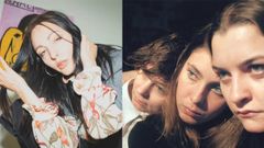Andrea Thuesen Johansen, guitarist i rockbandet Baby In Vain og Brimheim. Foto th: Alva Le Febvre, foto tv: Hey Jack.