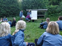 FDF Næstved på lejrtur i Tyskland i sommeren 2020.
FDF Næstved har slået lejr i Sydslesvig og lærer om grænsedragningen i 1920 og den dansk-tyske historie.
Foto: FDF Næstved