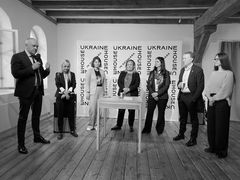From left to right: Mykhailo Vydoinyk, The Ambassador of Ukraine in the Kingdom of Denmark, Oleksandra Ustinova, Ukrainian MP and faction leader of the Holos Party, Daria Kaleniuk, Co-founder and executive director of the Anti-Corruption Action Center, Lisbeth Pilgaard, director of Danish Institute for Parties and Democracy - DIPD, Hanna Hopko, Co-founder of the International Center for Ukrainian Victory (ICUV), Michael Aastrup Jensen, Danish member of the Folketing for the Venstre political party, Solomiya Borshosh, Executive director of the Ukrainian Institute. Photo by Maya Zakhovaiko.