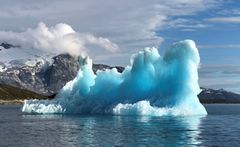 Lille isbjerg der flyder rundt i Grønlands farvand. Foto: Toke Brødsgaard