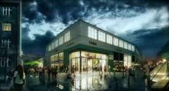 Bygningerne blev oprindeligt opført af rebslagervirksomheden Jacob Holm & Sønner, en af Danmarks ældste forretninger. Rendering.