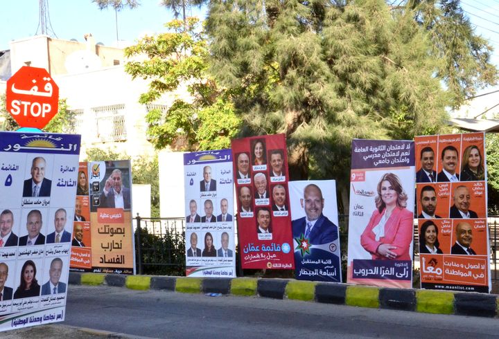 Valgplakater i Jordan. Foto Souha Al-Mersal