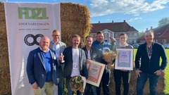 Fra venstre: Kædedirektør Richo Boss (MENY), Morten Tramm (MENY Nærum), Benny Nielsen (MENY Sæby), Thomas Eriksen (MENY Sæby), Christian Wain-Volqvartz (MENY Borups Allé), David Bebe (MENY Borups Allé) og Patrick Garfort (MENY Nærum)