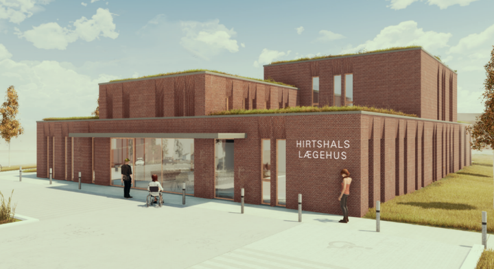 Visualisering af det nye lægehus. (Hjørring Kommune)