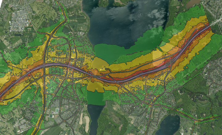 Nærbillede af støjen i Furesø Kommune i 2022