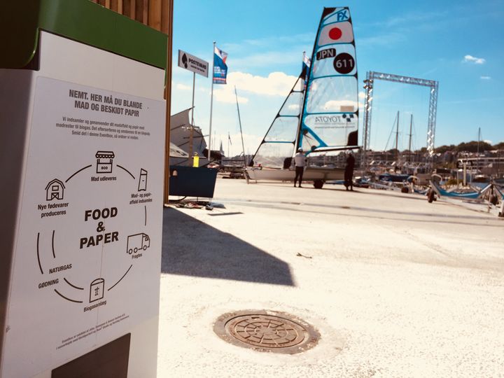 Madaffald og papir sorteres og omdannes til biogas under VM i sejlsport