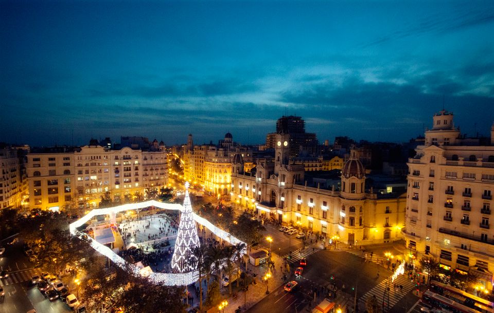 Jul i Valencia, vue over skøjtebane