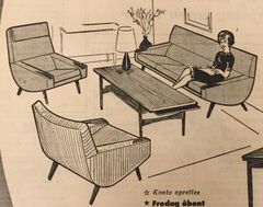 I 60’erne var stregtegningen den visuelle præsentation af møblerne i Danmark, også hos ILVA præsenterede man de nye, eksperimenterende kollektioner i håndtegninger, der klart og enkelt viste stilen frem.