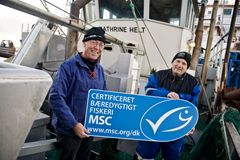 To glade hesterejefiskere fra Vadehavet, der blev MSC-certificeret i december 2017. Foto: Christer Holte