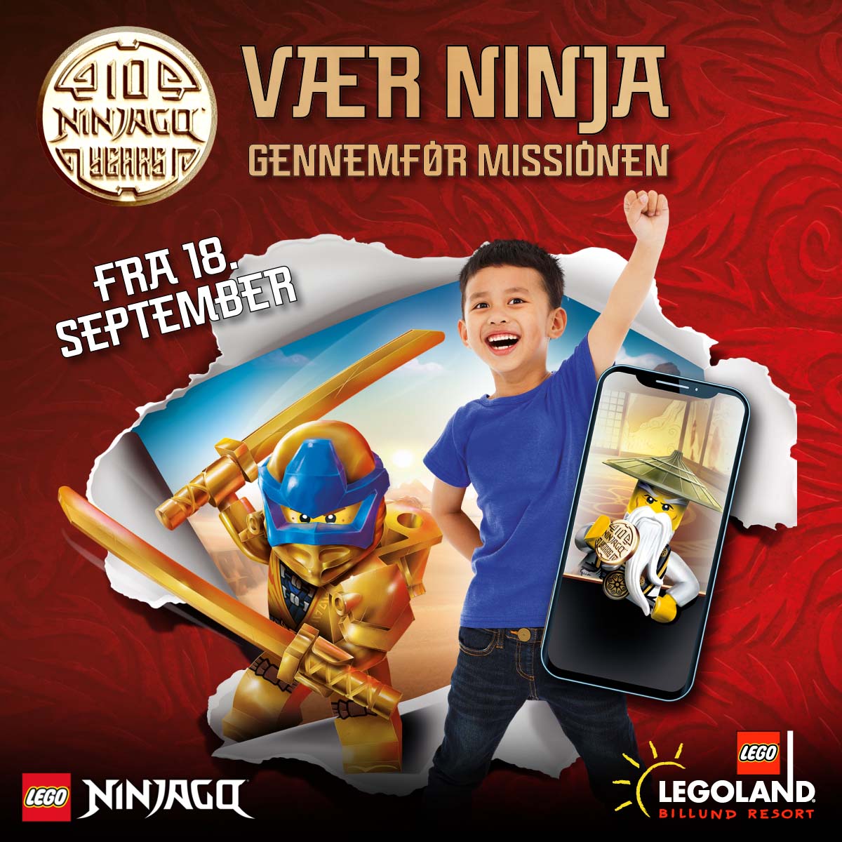 LEGOLAND® fejrer 10 år med LEGO® NINJAGO® med digital AR-mission | Billund