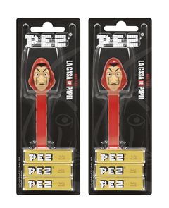 The PEZ Money Heist dispensers – featuring the legendary Dali mask.
Photo: ©&TM by PEZ AG
La Casa de Papel: TM/© Netflix