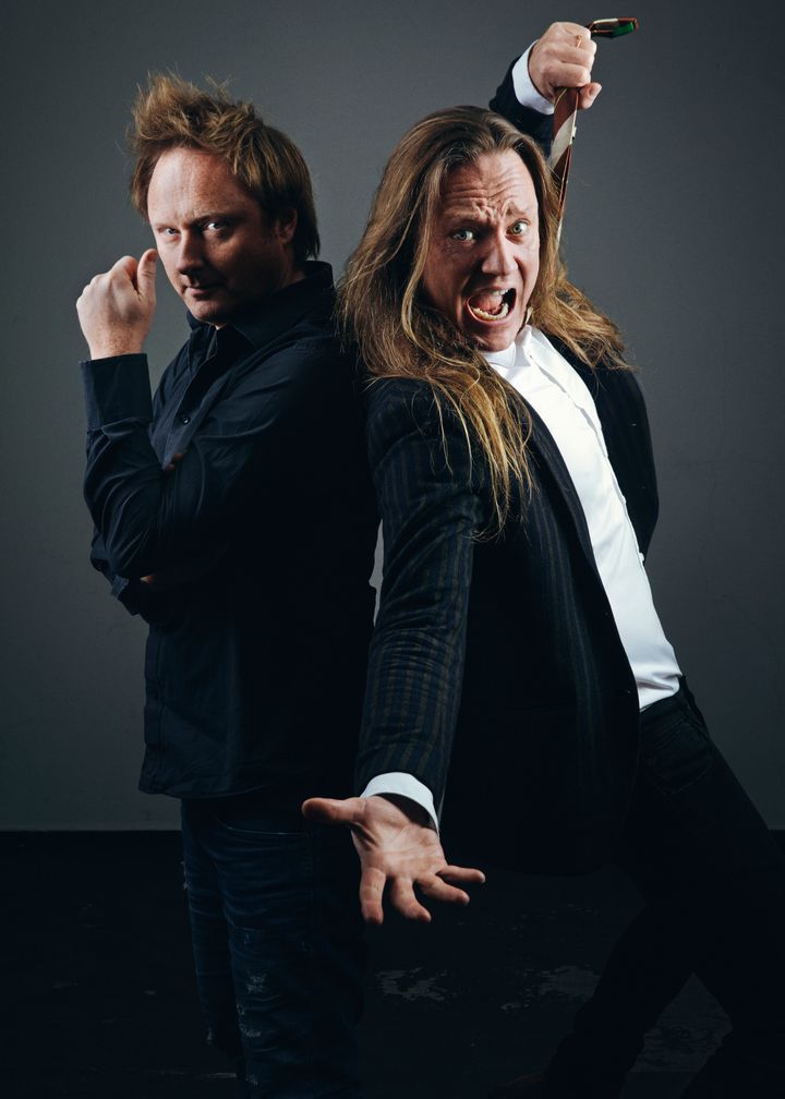 Fremtidsforsker Thomas Geuken (tv) og D-A-D forsanger Jesper Binzer (th).