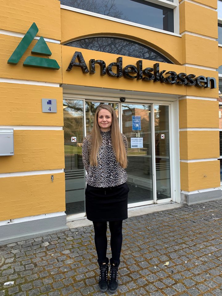 Bolette Maj Carlsson foran Andelskassen i Svendborgs lokaler
