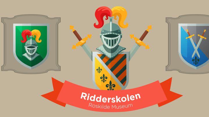 Ridderskolen er et af de mange tilbud, som familier i Roskilde og omegn kan få glæde af i vinterferien. Illustration: Museumskoncernen ROMU