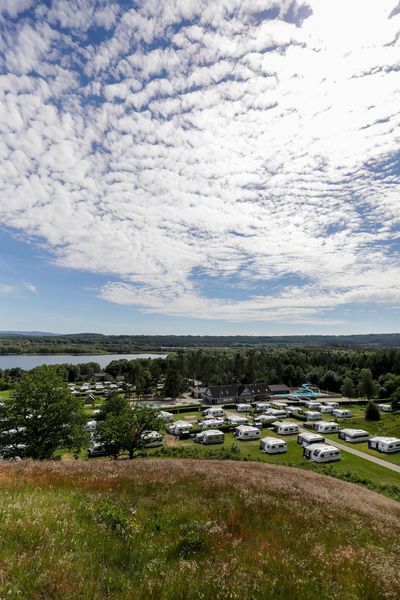 Birkhede camping i fine omgivelser ved Ry. Fotograf: Ole Hartmann Schmidt