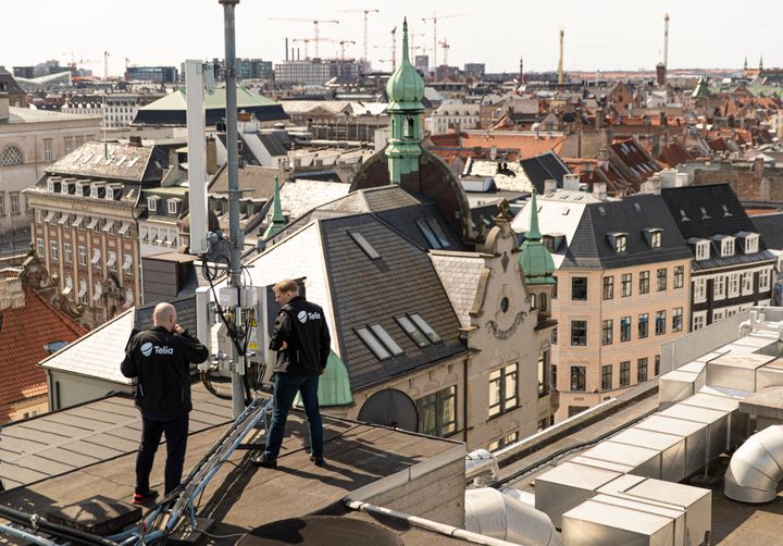 Telia og Telenor er i fuld gang med 5G-udbygningen i Danmarks fire største byer. Foto: Ernst Tobisch