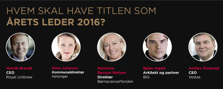 De fem kandidater til Årets Leder