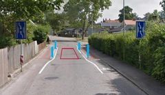 Sådan kommer pudebumpene til at være placeret i de tre chikaner, der allerede findes i Melby.