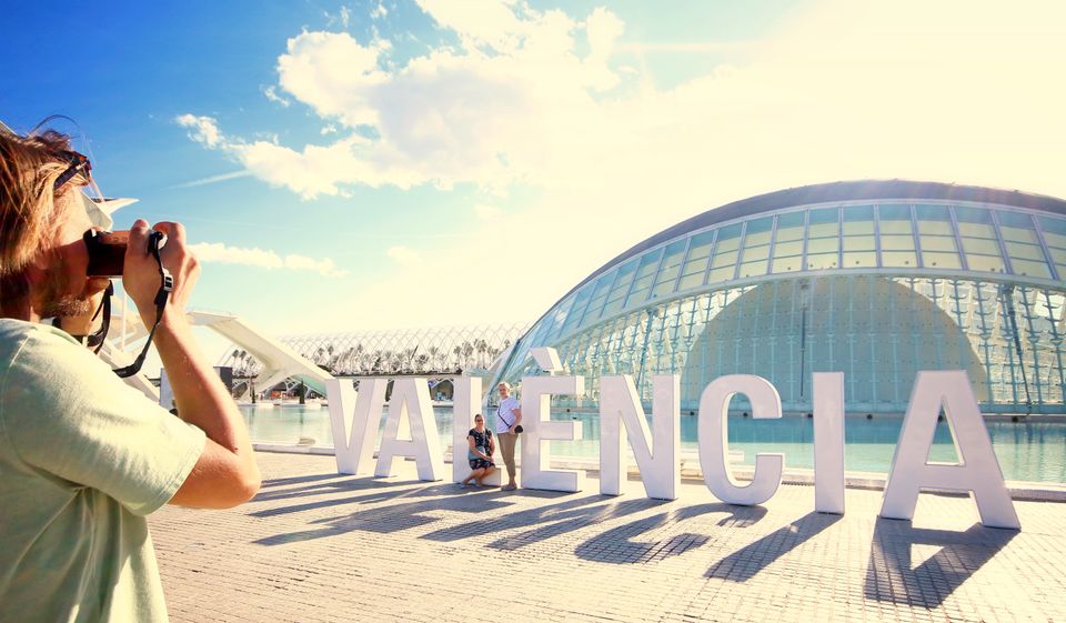 VALÈNCIA-skulptur i Ciudad de las Artes y las Ciencias