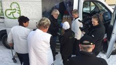 Overmarksgården i Kolding, der er et boligtilbud for socialt udsatte var et af de første steder, der fik besøg på FødevareBankens allerførste rute i Kolding.