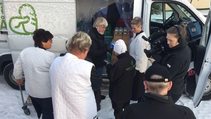 Overmarksgården i Kolding, der er et boligtilbud for socialt udsatte var et af de første steder, der fik besøg på FødevareBankens allerførste rute i Kolding.