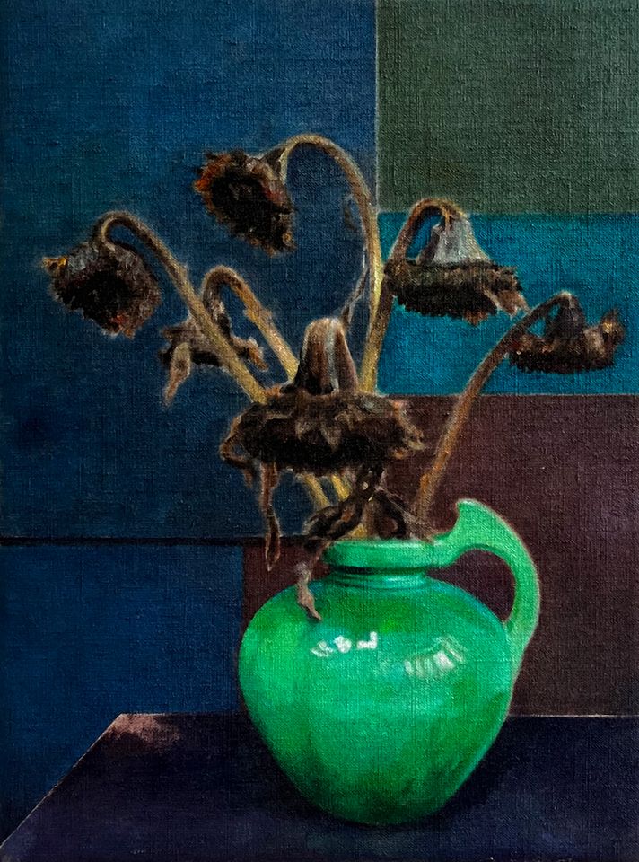 Solsikker i vase, Anette Harboe Flensburg