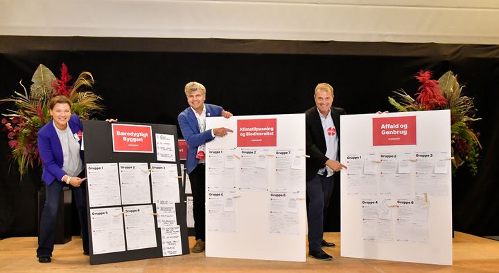 De mange forslag, der blev indsamlet og drøftet i løbet af konferencen, blev overleveret til borgmester Thomas Lykke Pedersen, formand for Plan-, Miljø- og Klimaudvalget Lars Simonsen og formand for Klimarådet Louise Mehnke. De vil indgå i det videre arbejde med kommunens nye klimaplan.