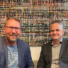 AquaBiota CEO Matin Isaeus (tv) og Tomas Hjorth, NIRAS’ markedschef for Miljø i Sverige.