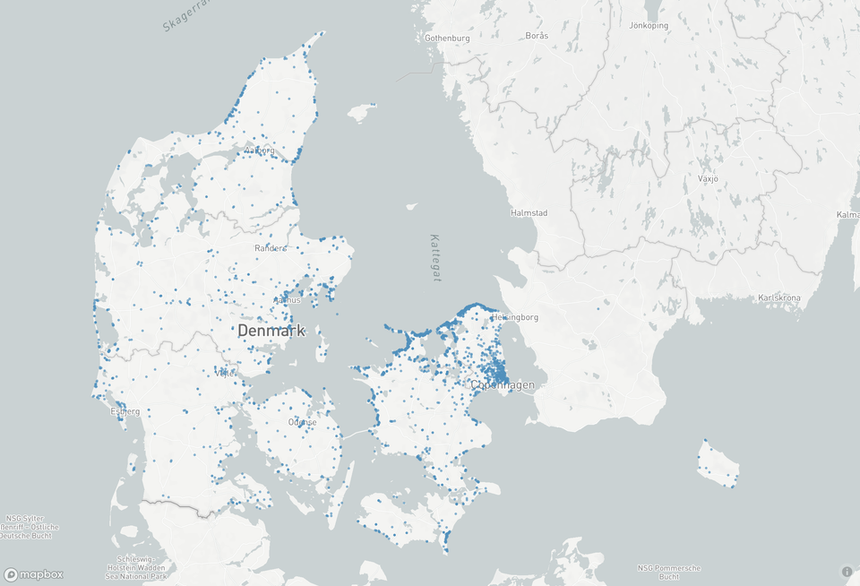 Antal modtagne byggeopgaver i sommerhuse