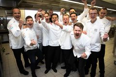 KOKKELANDSHOLDET (senior) vinder VM Guld 2018 for deres "varme køkken". Foto : Anders Wiuff