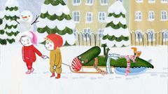 Siri Melchiors 'Rita og Krokodille - snevejr' er en af de 400 kortfilm, man kan se på Børnebiffen.dk. Foto fra filmen.