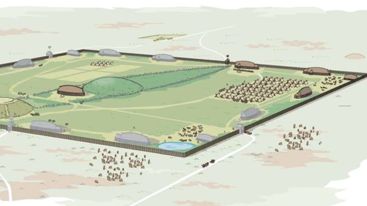 Jelling var samlingspunkt for hele sydskandinavien og indgår i Lejre Museums foredragsrække 'Her blev Danmark født', som nu live streames. Illustration: