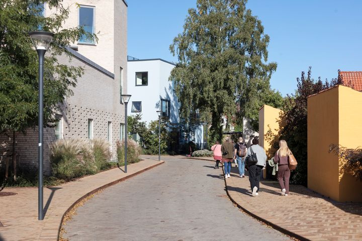 Et af Swecos projekter er byfornyelsen af Thomas B. Thriges Gade i Odense. For 10 år siden løb her en firesporet vej med 25.000 biler. I dag har ingeniører og arkitekter skabt en alsidig bydel med grønne byrum og plads til byens liv. Foto: Niels Nygaard