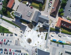Dronebillede af Dråben