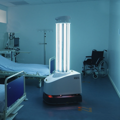 Robotterne fra UVD Robots er oprindeligt udviklet til at bekæmpe infektioner på hospitaler.