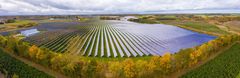 i Silkeborg ligger verdens største solfangeranlæg. Det producerer 20 procent af varmebehovet i byen. Foto: Silkeborg Forsyning.