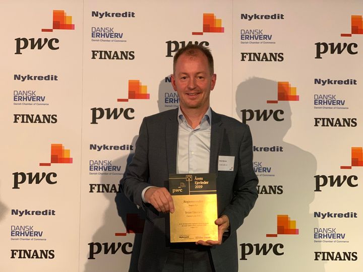 Brian Djernes, vinder af Årets Ejerleder 2019 på Fyn