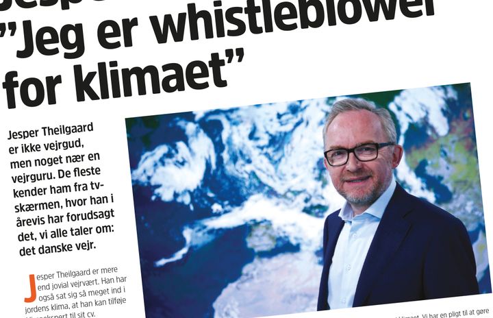 Jesper Theilgaard kalder sig "whistleblower for verdens klima". Her en faksimile af opslaget i Mission Østs magasin.