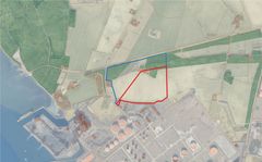 Kort over området til det nye biogasanlæg på Stigsnæs.