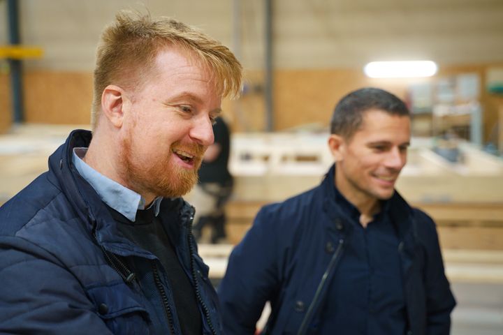 Thomas Sørensen og Simon Hasbøg fra BM Byggeindustri