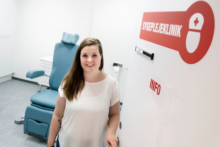 Tyske Nadine glæder sig til at starte som sygeplejerske på klinikken på plejehjemmet Skovbo i Esbjerg Kommune. Foto: Esbjerg Kommune.