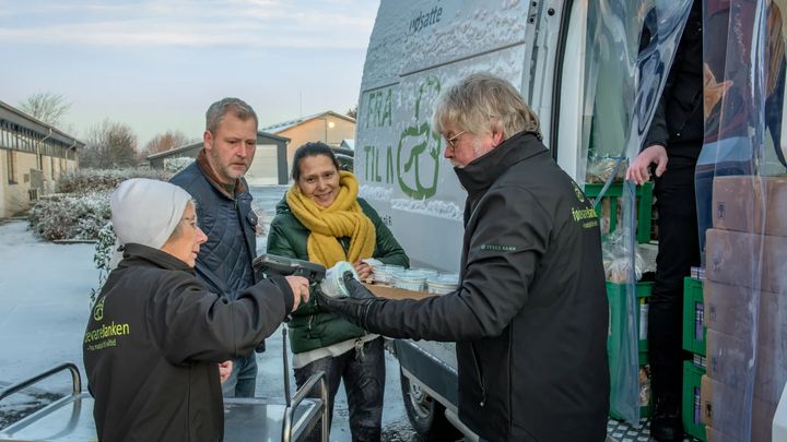 FødevareBanken i Kolding har siden starten i december delt over 10.000 kilo overskudsmad ud til organisationer for socialt udsatte. Foto: FødevareBanken