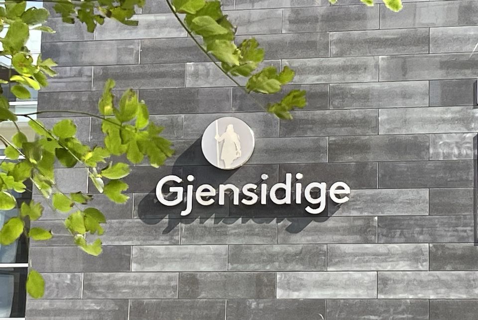 Gjensidige logo på kontor på AC Meyers Vænge, København