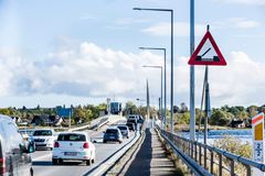 Fra søndag den 23. april klokken 6.00 vil vejtrafikken igen kunne køre over Kronprins Frederiks Bro. Foto: Vejdirektoratet.