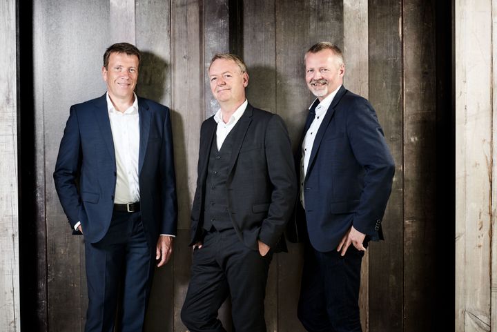 Økonomidirektør Gert Vinther Jørgensen, adm. direktør Niels Duedahl og viceadm. direktør Martin Romvig