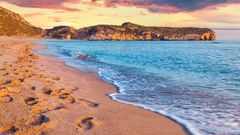 Solnedgang over en af Tyrkiets berømte strande - Patara