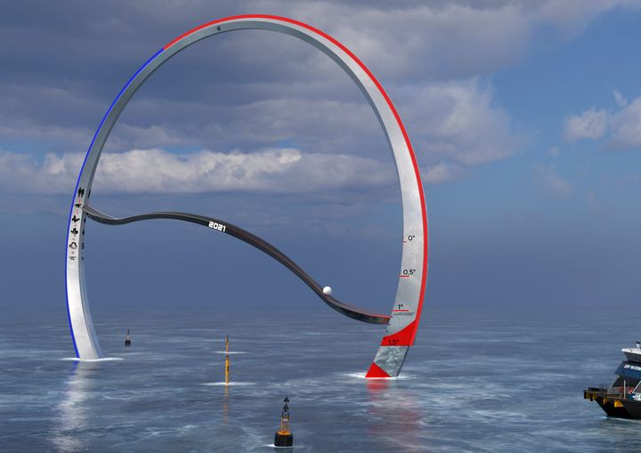 "Climate Meter"- Huge kinetic sculpture makes climate change visible, Robert Kessler - social kinetic art, www.robert-kessler.de