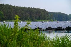 Flydende solcellepark i Dessel, Belgien